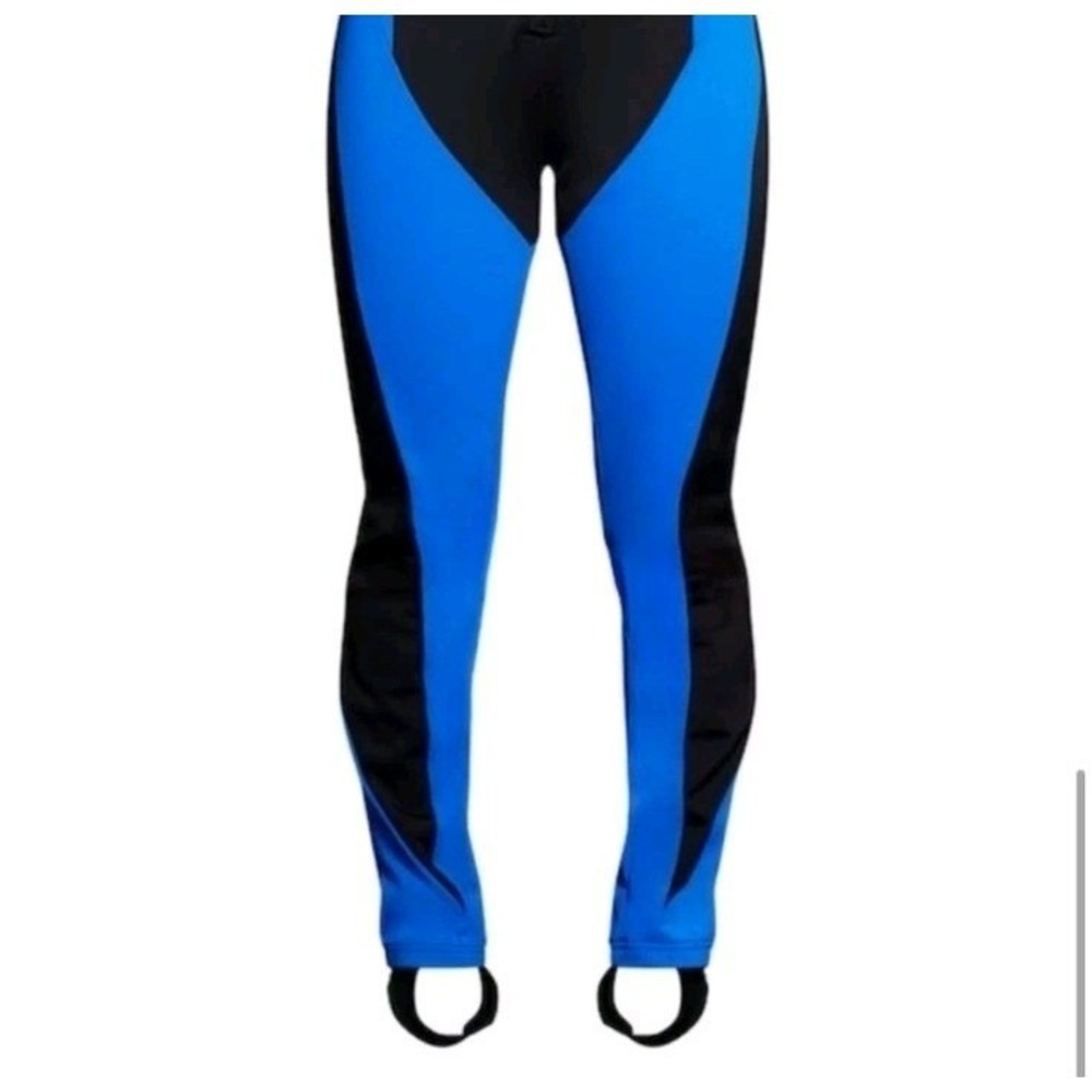 PRETTY LITTLE THING Ski Bib Suit Scuba‎ Womens 2 Blue Black PLT Jumpsuit NEW - Picture 15 of 15